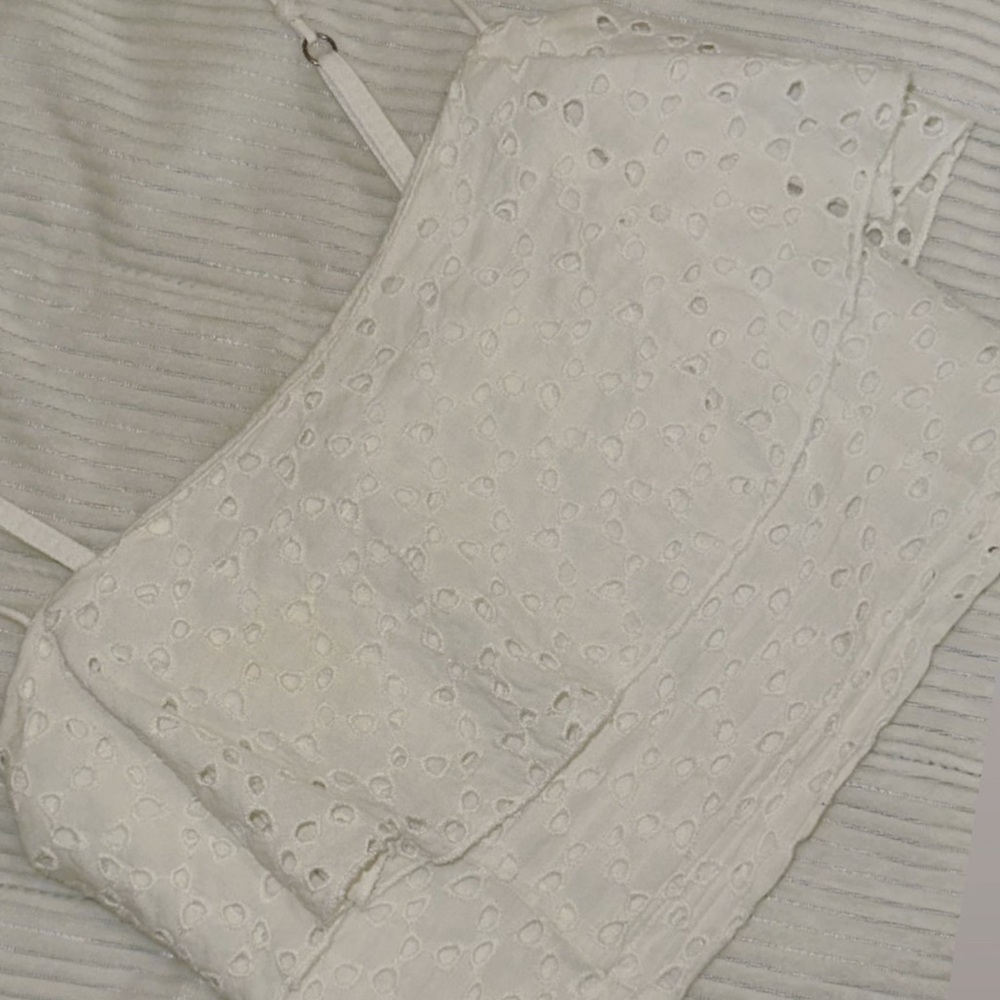 White Eyelet Crop Top